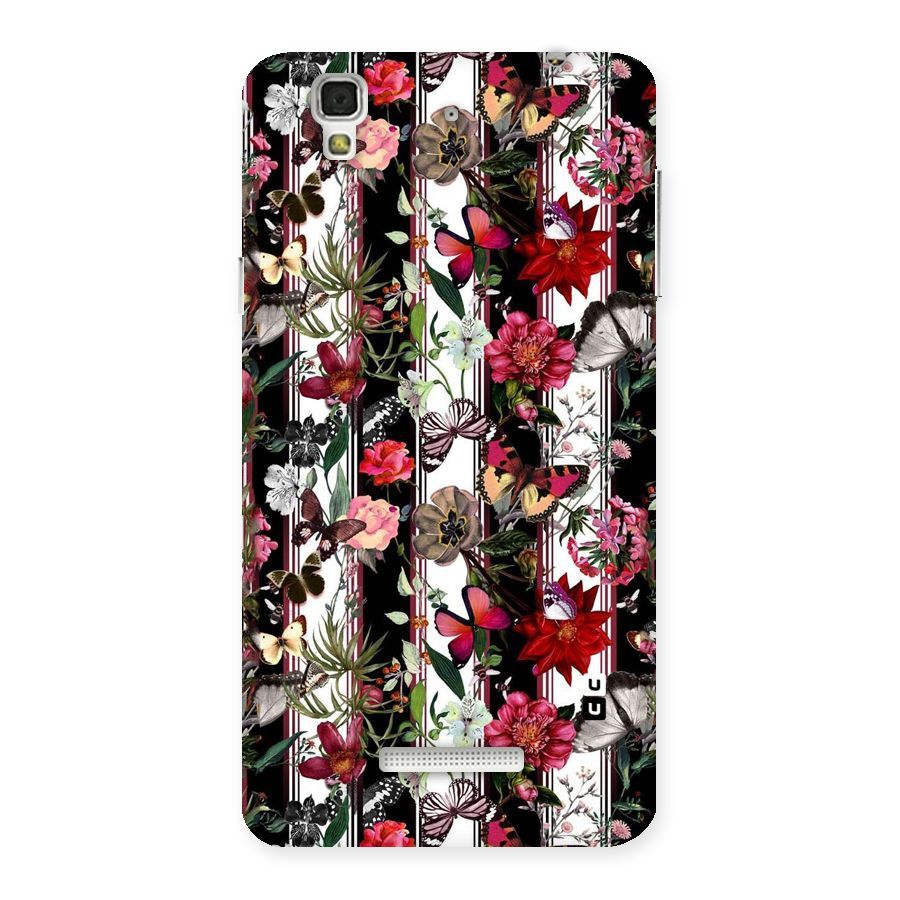 Butterfly Flowers Back Case for Yu Yureka