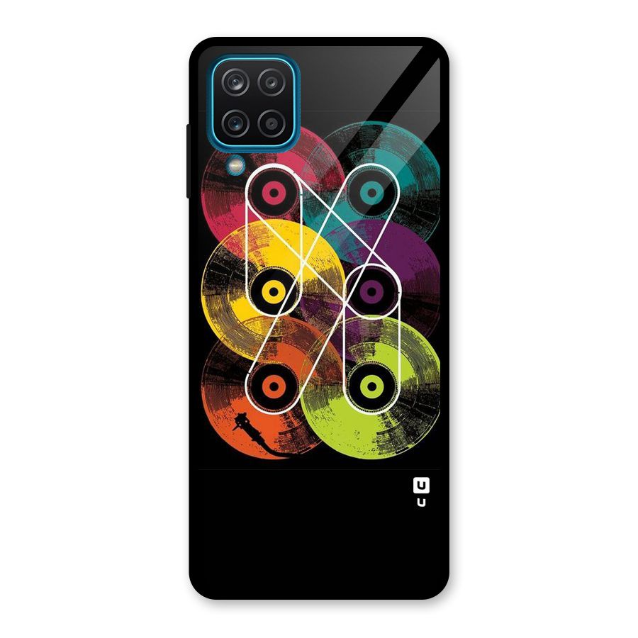 CD Tapes Glass Back Case for Galaxy A12