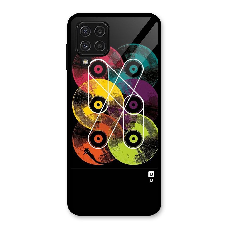 CD Tapes Glass Back Case for Galaxy A22 4G