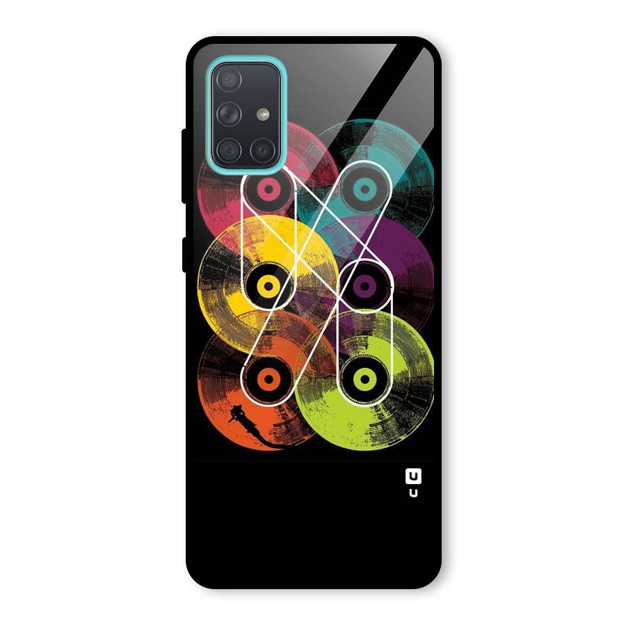 CD Tapes Glass Back Case for Galaxy A71