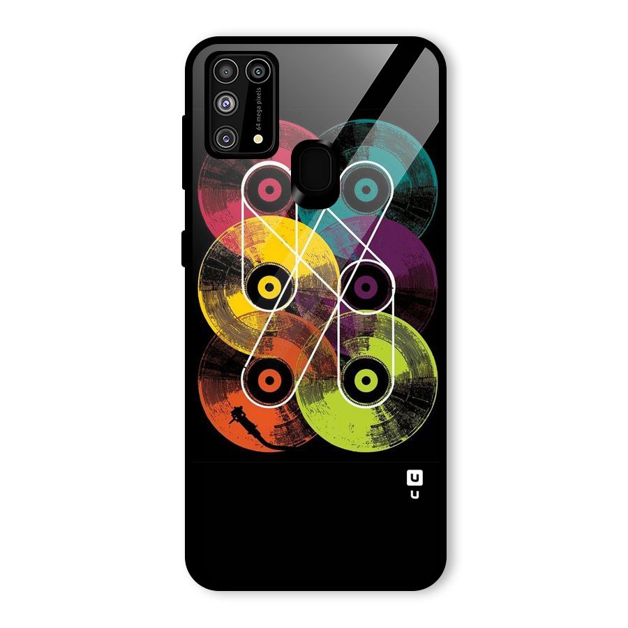 CD Tapes Glass Back Case for Galaxy F41