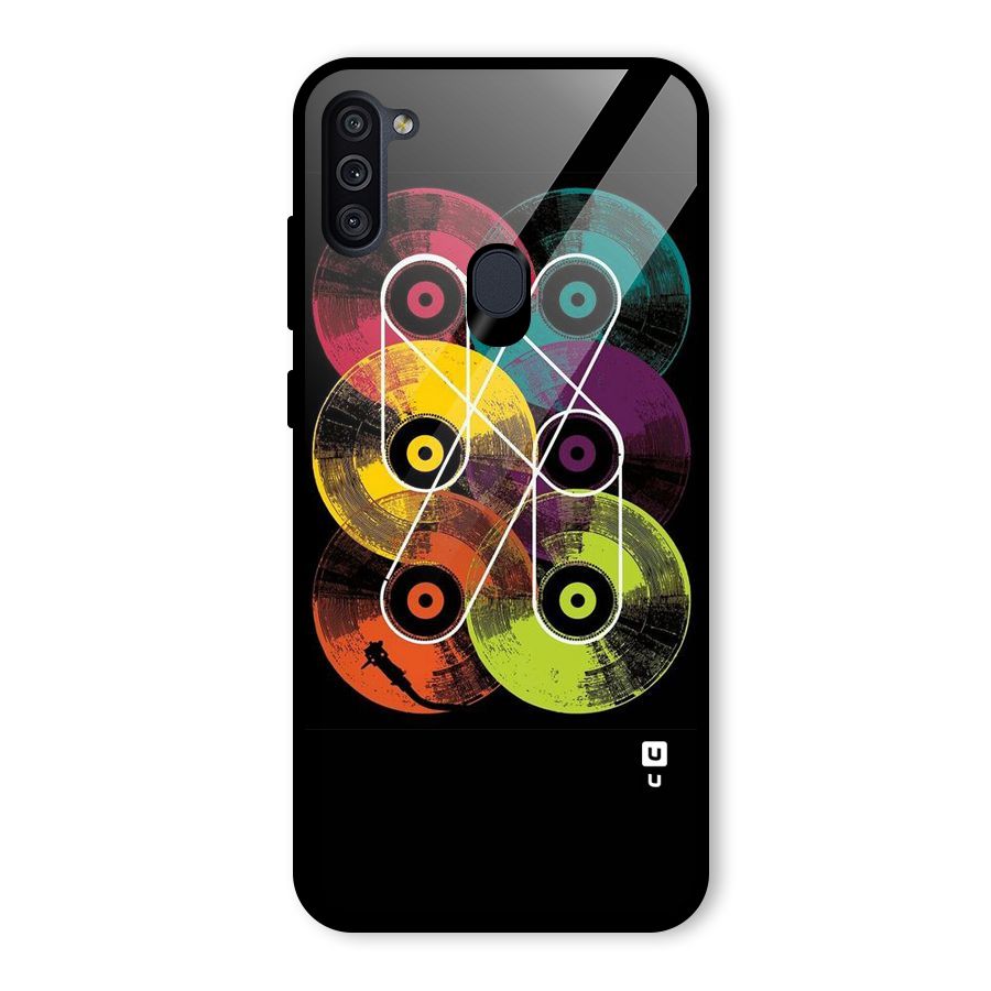 CD Tapes Glass Back Case for Galaxy M11