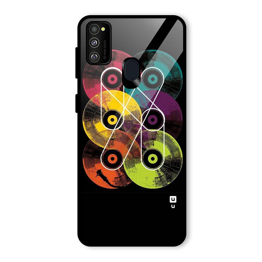 CD Tapes Glass Back Case for Galaxy M30s