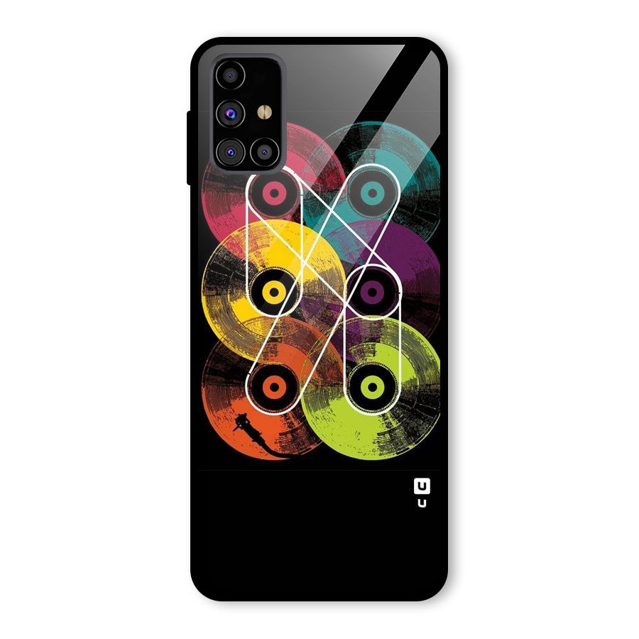 CD Tapes Glass Back Case for Galaxy M31s