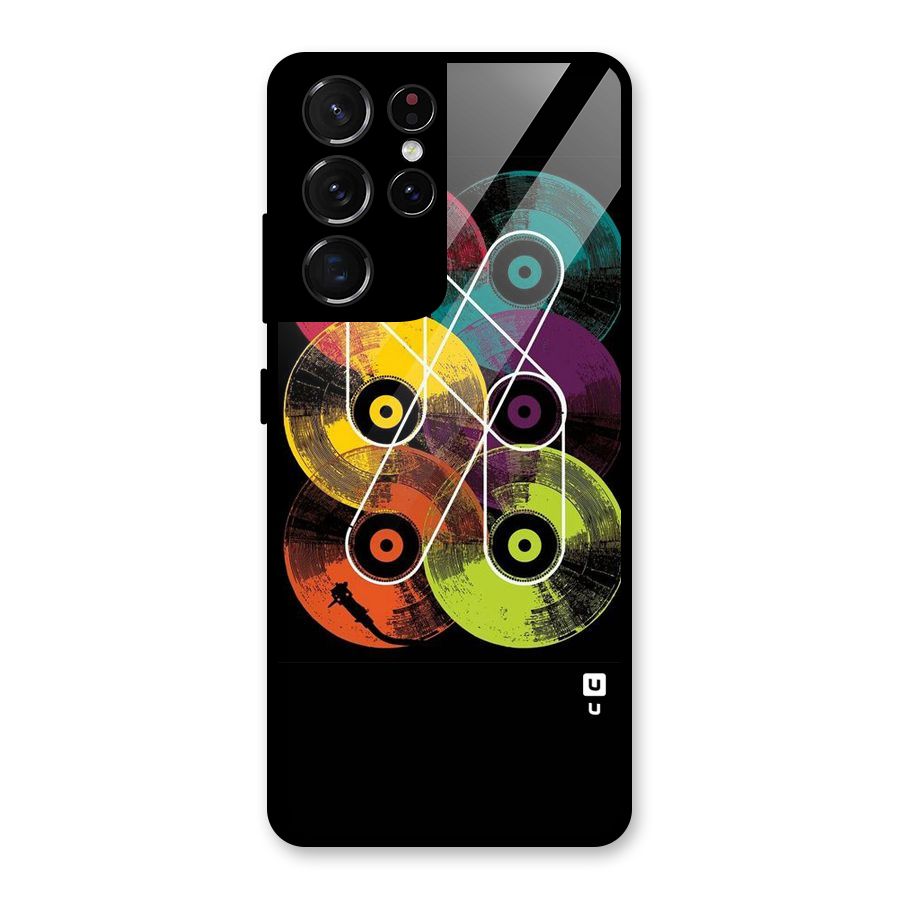 CD Tapes Glass Back Case for Galaxy S21 Ultra 5G