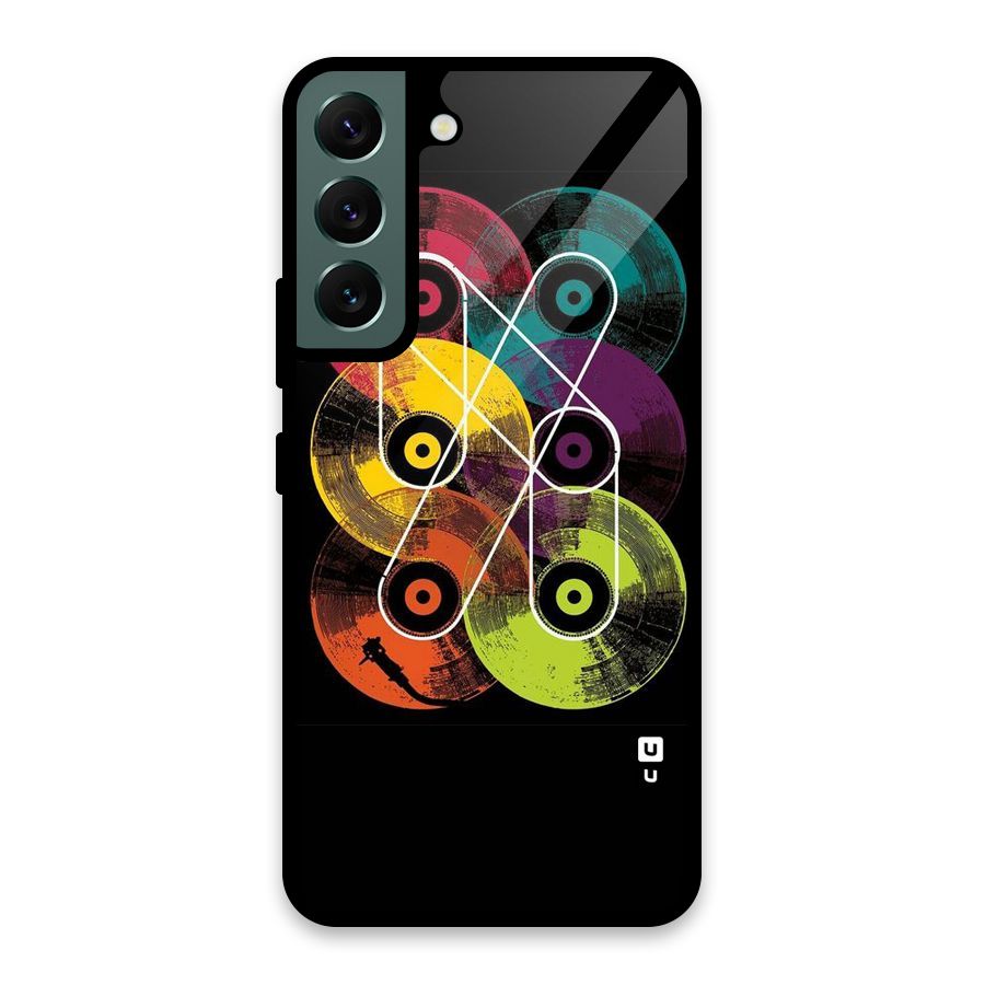 CD Tapes Glass Back Case for Galaxy S22 5G