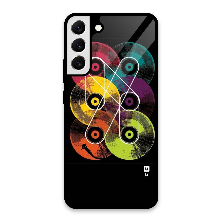 CD Tapes Glass Back Case for Galaxy S22 Plus 5G