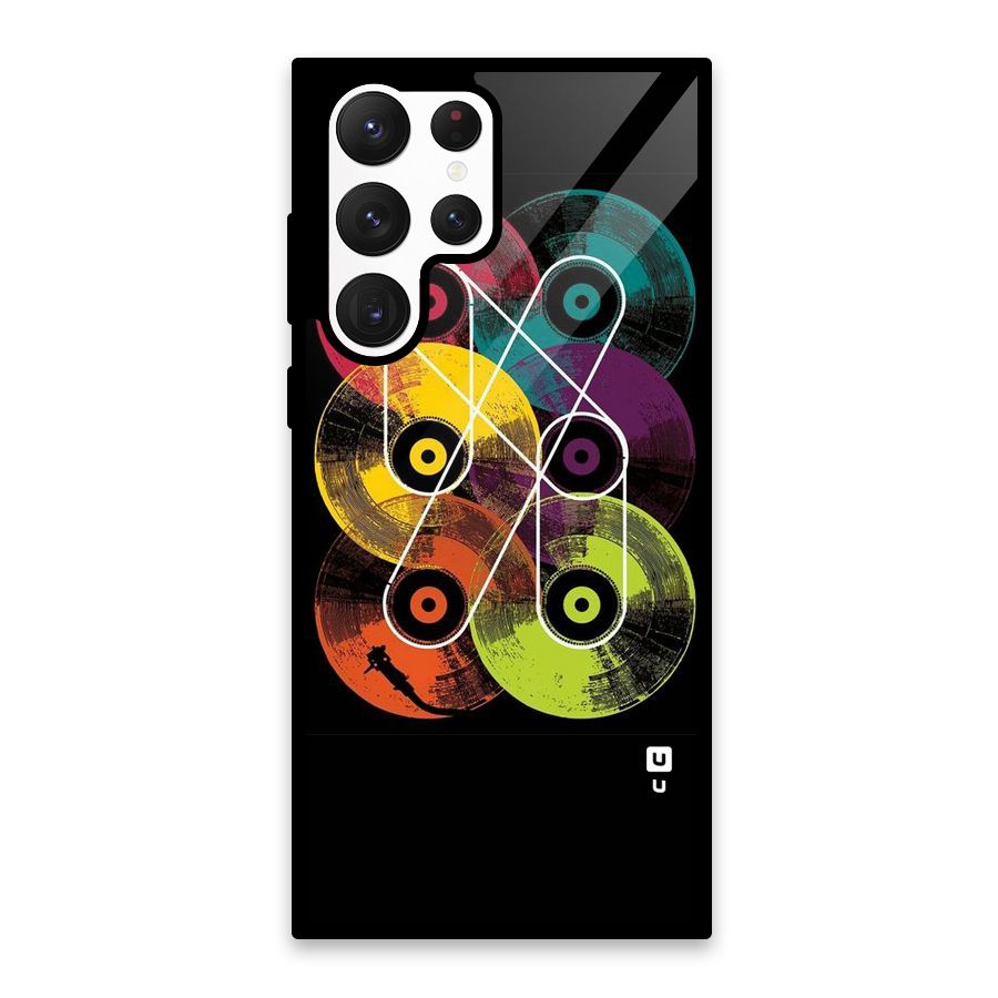CD Tapes Glass Back Case for Galaxy S22 Ultra 5G