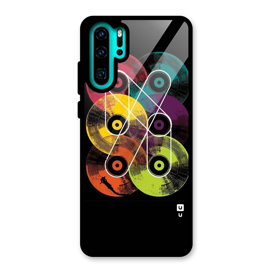 CD Tapes Glass Back Case for Huawei P30 Pro