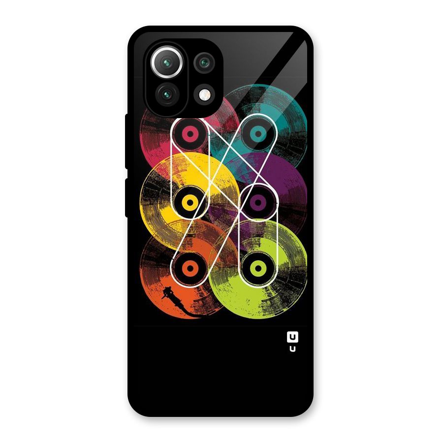 CD Tapes Glass Back Case for Mi 11 Lite