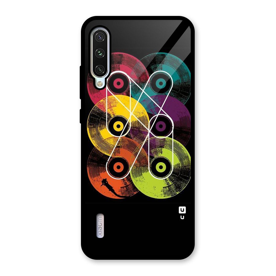 CD Tapes Glass Back Case for Mi A3