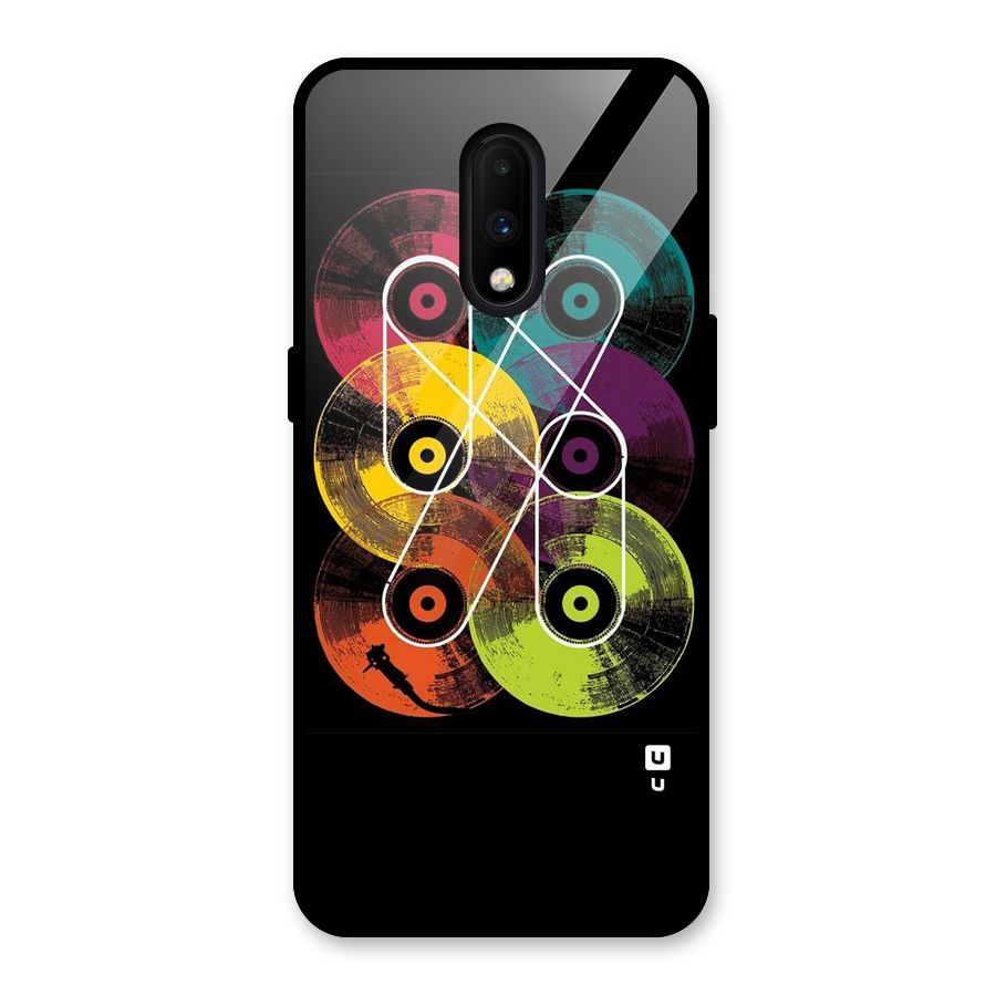 CD Tapes Glass Back Case for OnePlus 7
