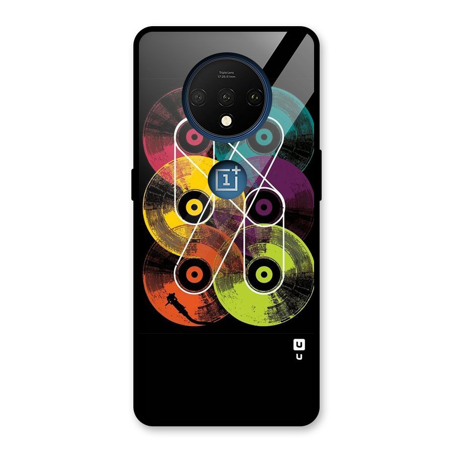 CD Tapes Glass Back Case for OnePlus 7T