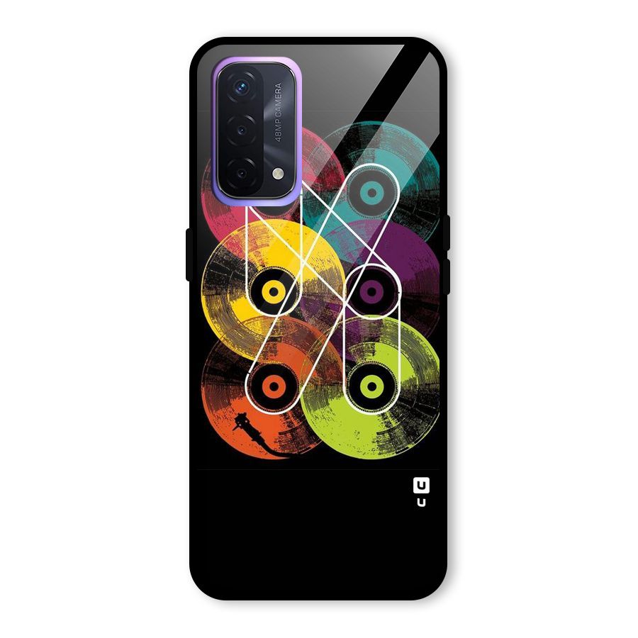 CD Tapes Glass Back Case for Oppo A74 5G