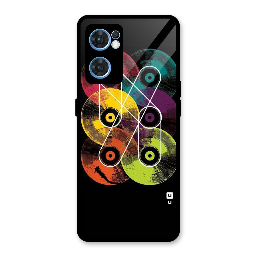 CD Tapes Glass Back Case for Oppo Reno7 5G