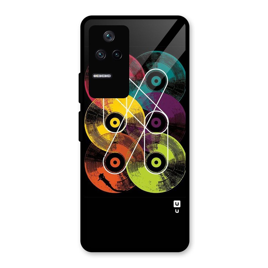 CD Tapes Glass Back Case for Poco F4 5G