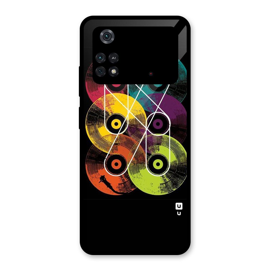 CD Tapes Glass Back Case for Poco M4 Pro 4G