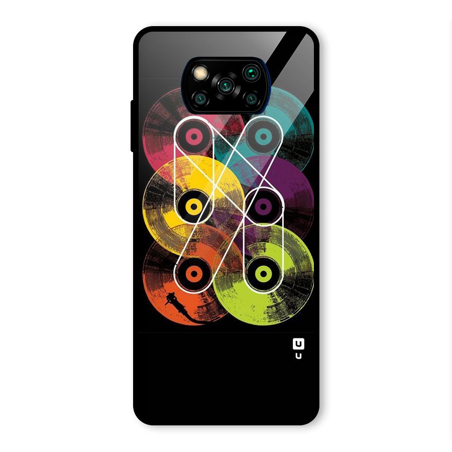 CD Tapes Glass Back Case for Poco X3 Pro
