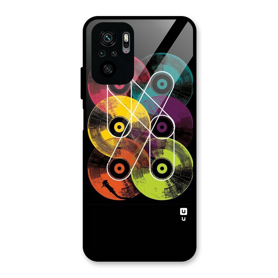 CD Tapes Glass Back Case for Redmi Note 10S