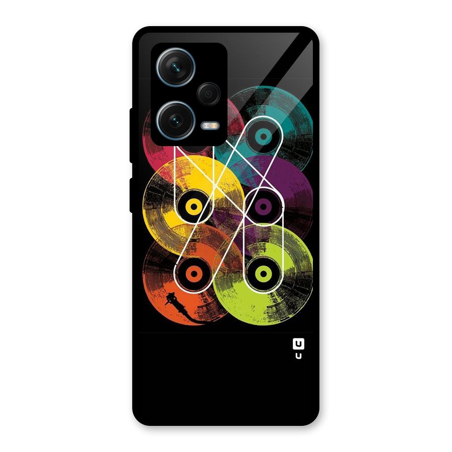 CD Tapes Glass Back Case for Redmi Note 12 Pro Plus 5G