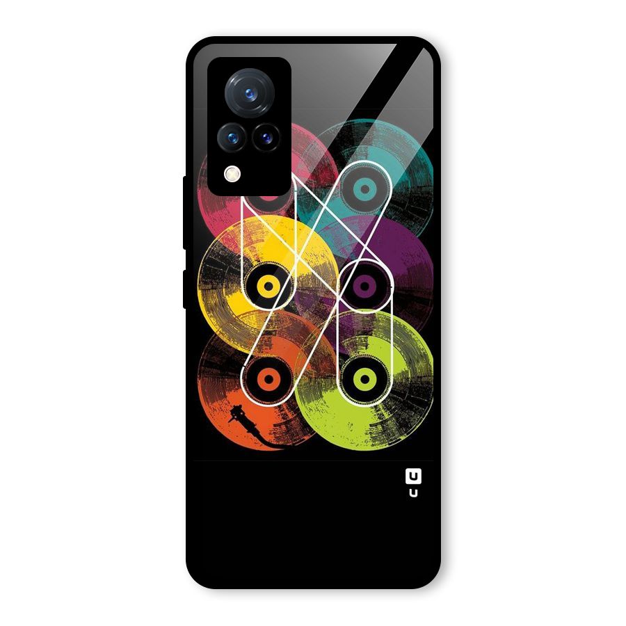 CD Tapes Glass Back Case for Vivo V21 5G