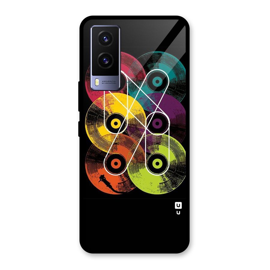 CD Tapes Glass Back Case for Vivo V21e 5G