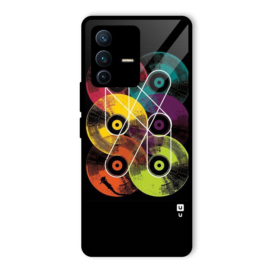 CD Tapes Glass Back Case for Vivo V23 Pro