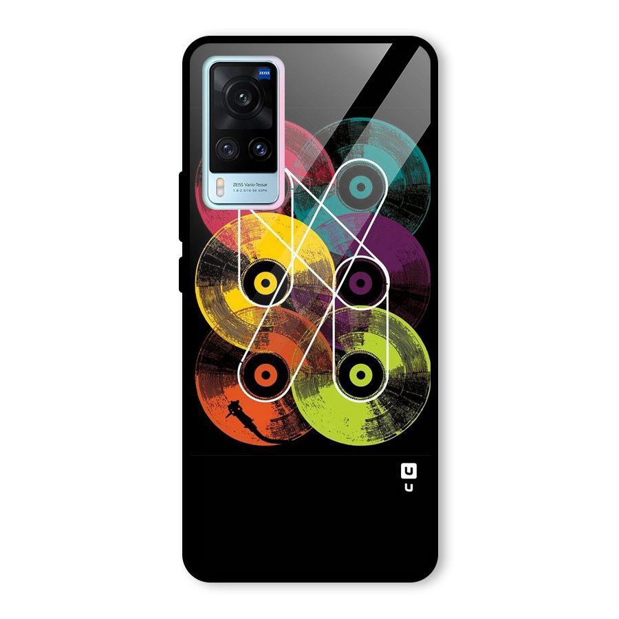 CD Tapes Glass Back Case for Vivo X60