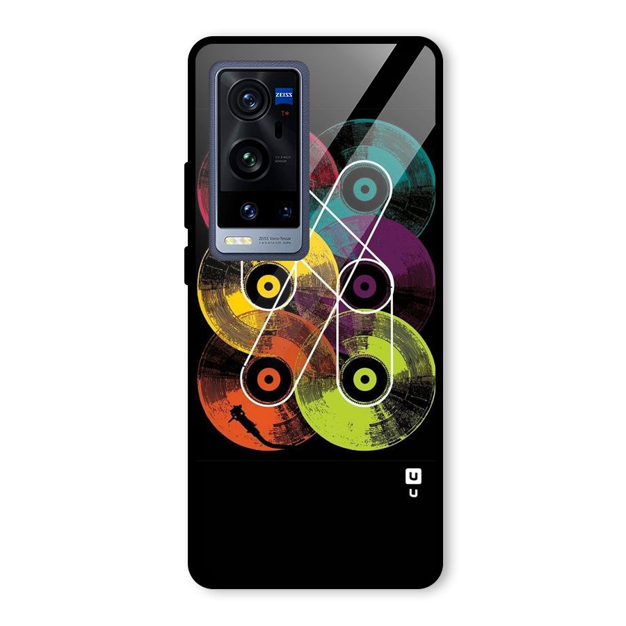 CD Tapes Glass Back Case for Vivo X60 Pro Plus