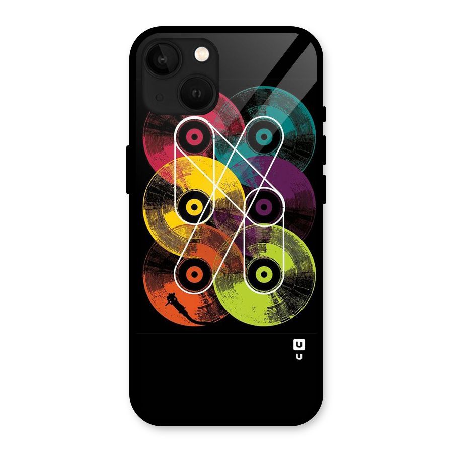 CD Tapes Glass Back Case for iPhone 13