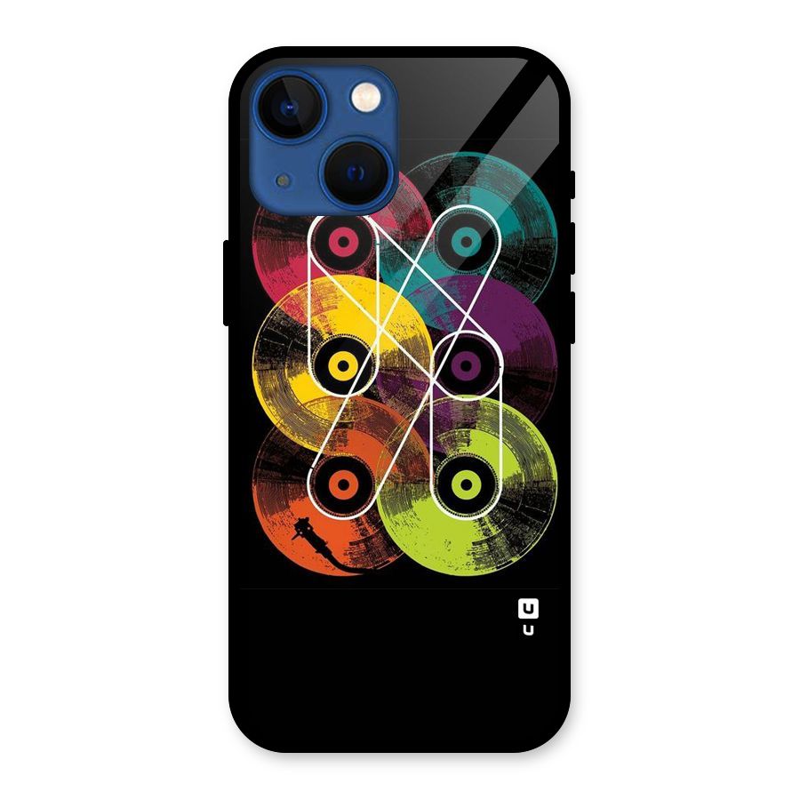 CD Tapes Glass Back Case for iPhone 13 Mini