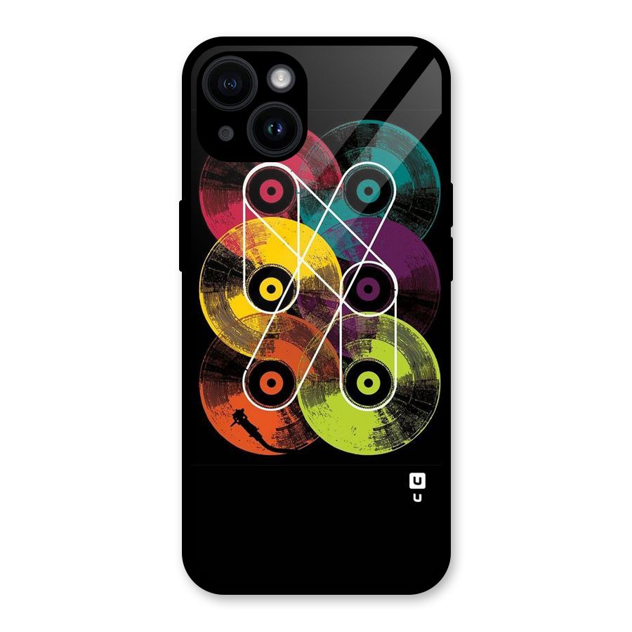 CD Tapes Glass Back Case for iPhone 14