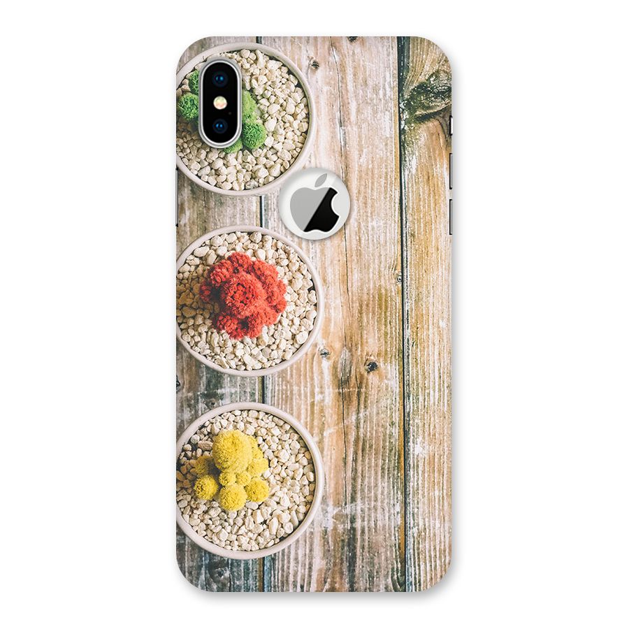 Cacti Decor Back Case for iPhone X Logo Cut