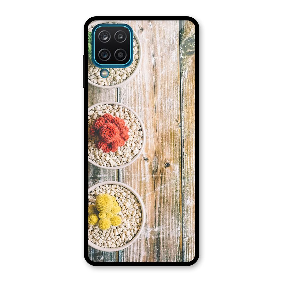 Cacti Decor Glass Back Case for Galaxy A12