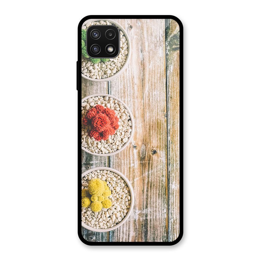 Cacti Decor Glass Back Case for Galaxy A22 5G