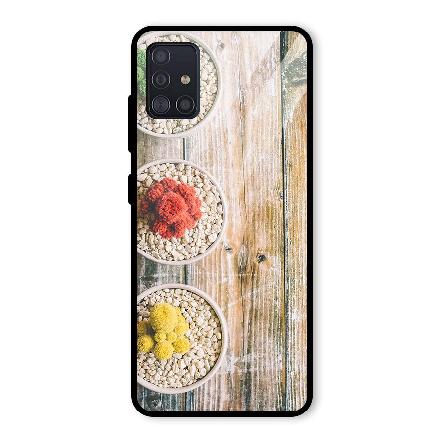 Cacti Decor Glass Back Case for Galaxy A51