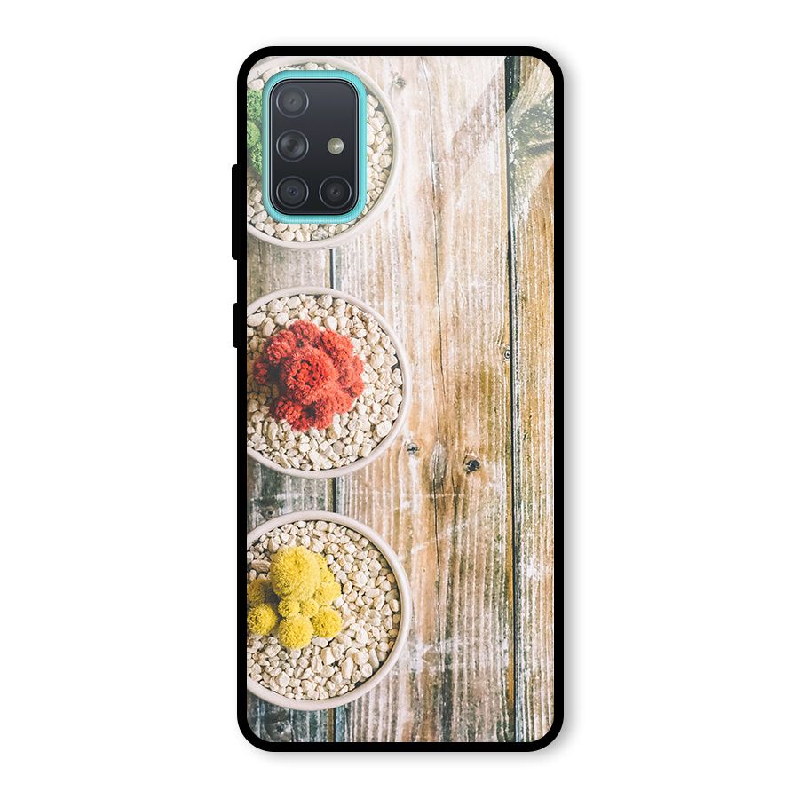 Cacti Decor Glass Back Case for Galaxy A71