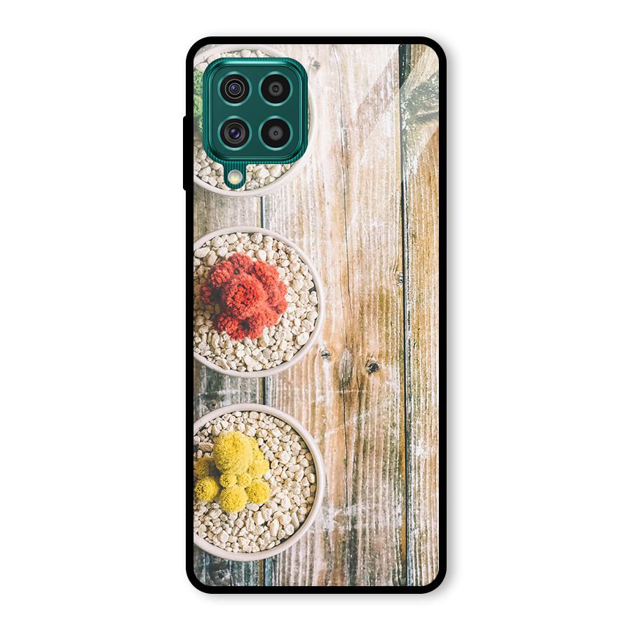 Cacti Decor Glass Back Case for Galaxy F62