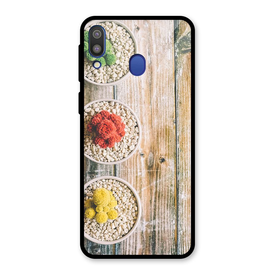 Cacti Decor Glass Back Case for Galaxy M20