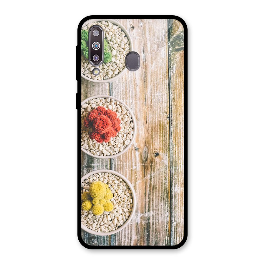 Cacti Decor Glass Back Case for Galaxy M30