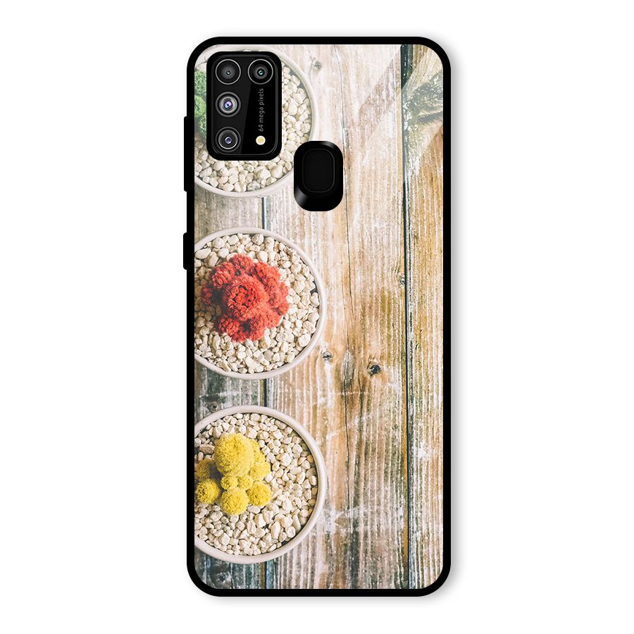 Cacti Decor Glass Back Case for Galaxy M31