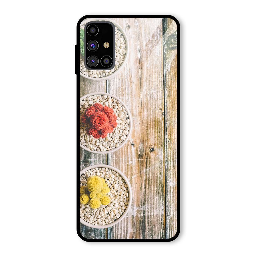 Cacti Decor Glass Back Case for Galaxy M31s