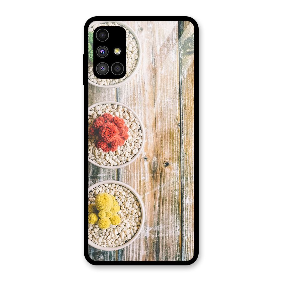 Cacti Decor Glass Back Case for Galaxy M51