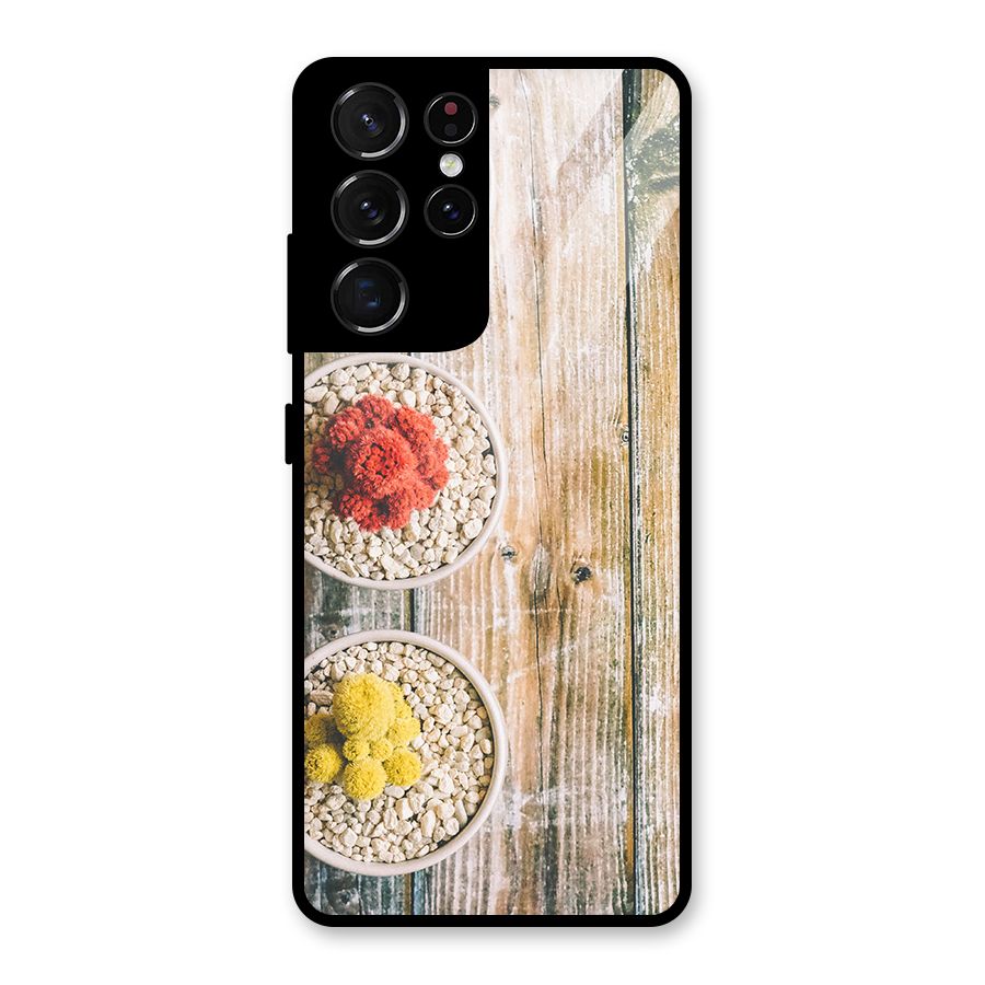 Cacti Decor Glass Back Case for Galaxy S21 Ultra 5G