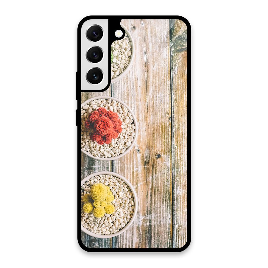 Cacti Decor Glass Back Case for Galaxy S22 Plus 5G