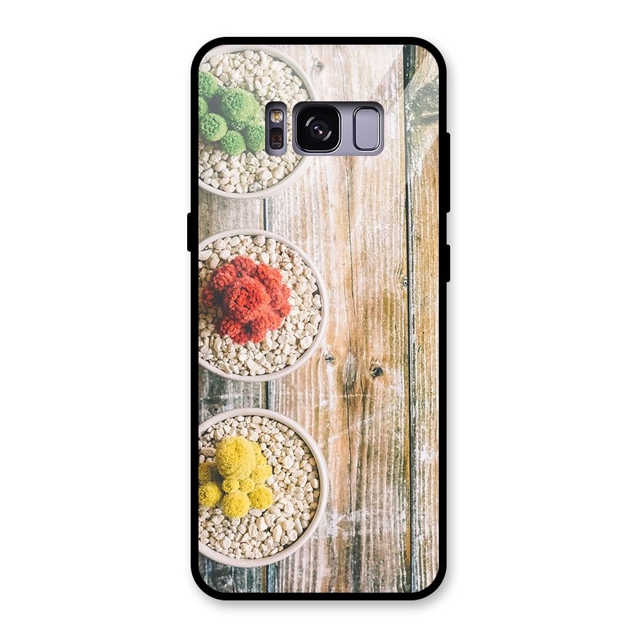 Cacti Decor Glass Back Case for Galaxy S8