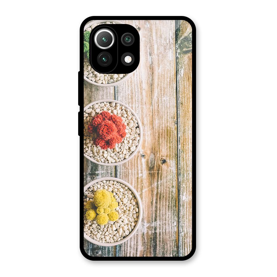 Cacti Decor Glass Back Case for Mi 11 Lite NE 5G