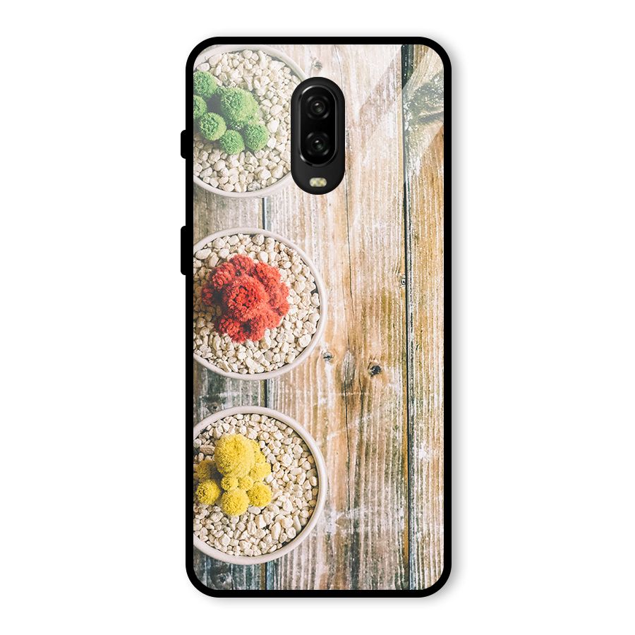 Cacti Decor Glass Back Case for OnePlus 6T