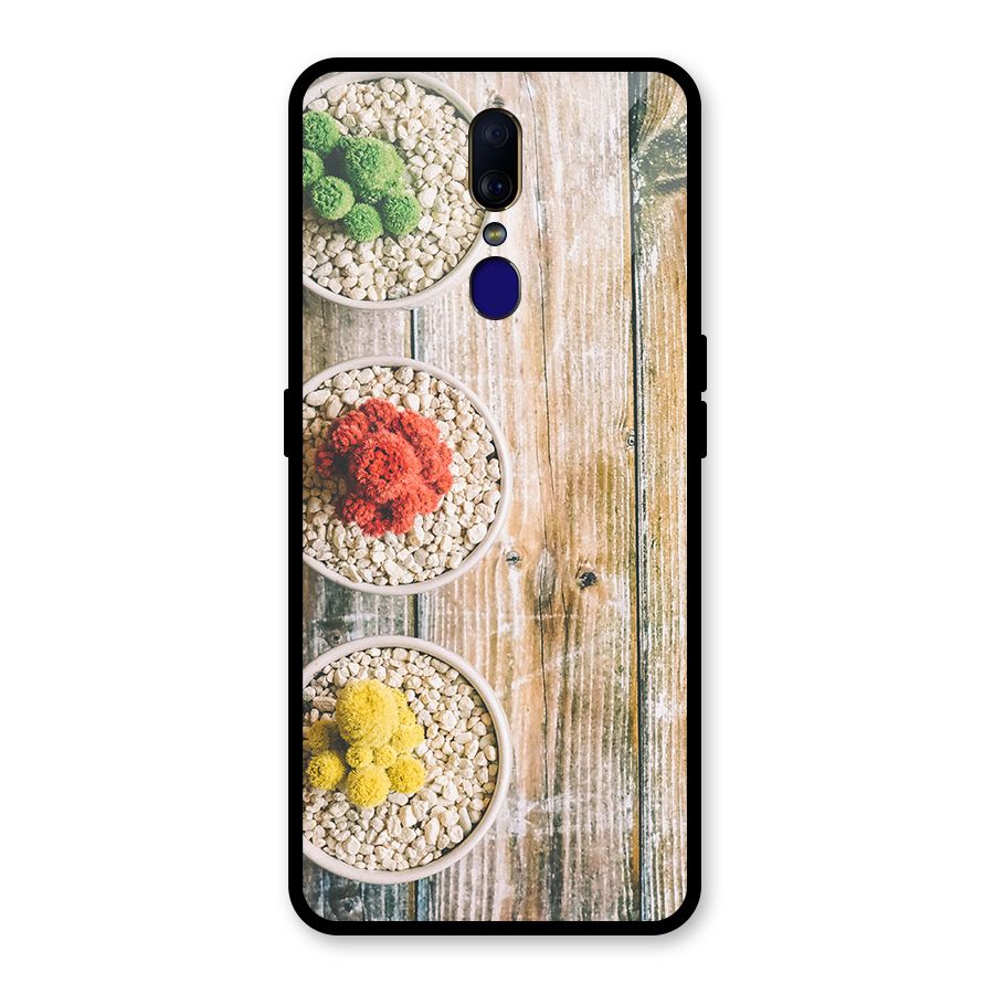 Cacti Decor Glass Back Case for Oppo F11
