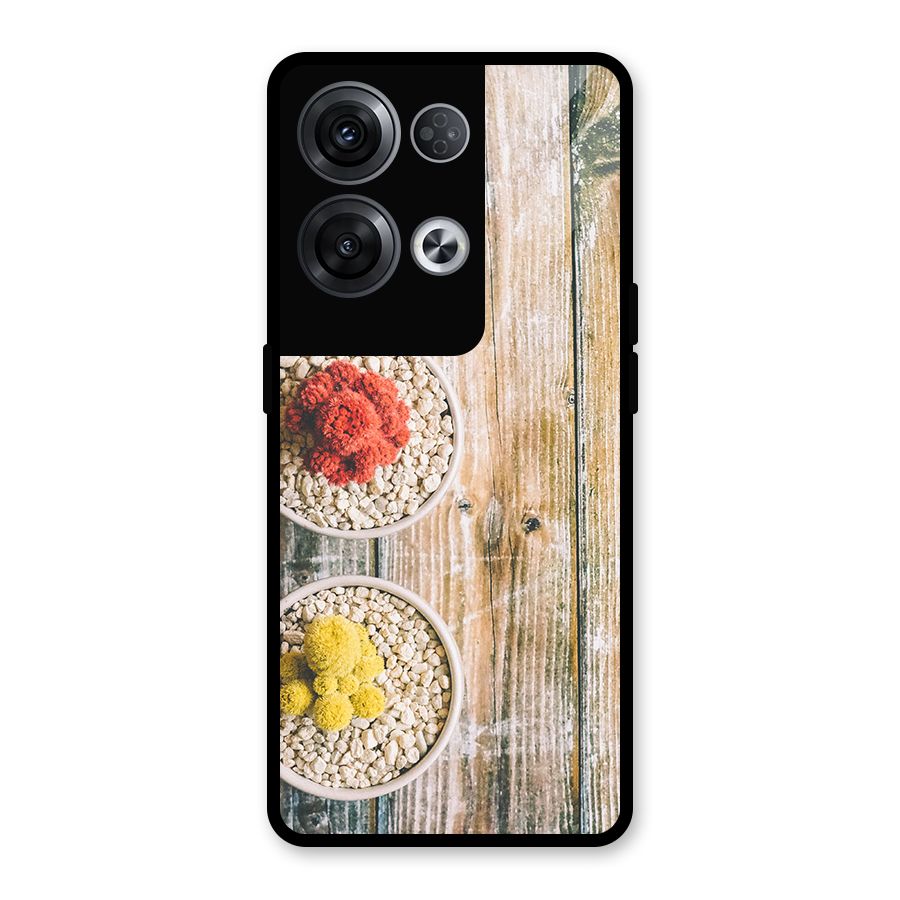 Cacti Decor Glass Back Case for Oppo Reno8 Pro 5G